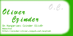 oliver czinder business card
